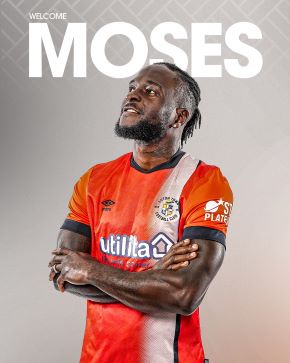 Official: Three years after leaving Chelsea, Moses returns to English football with Luton Town